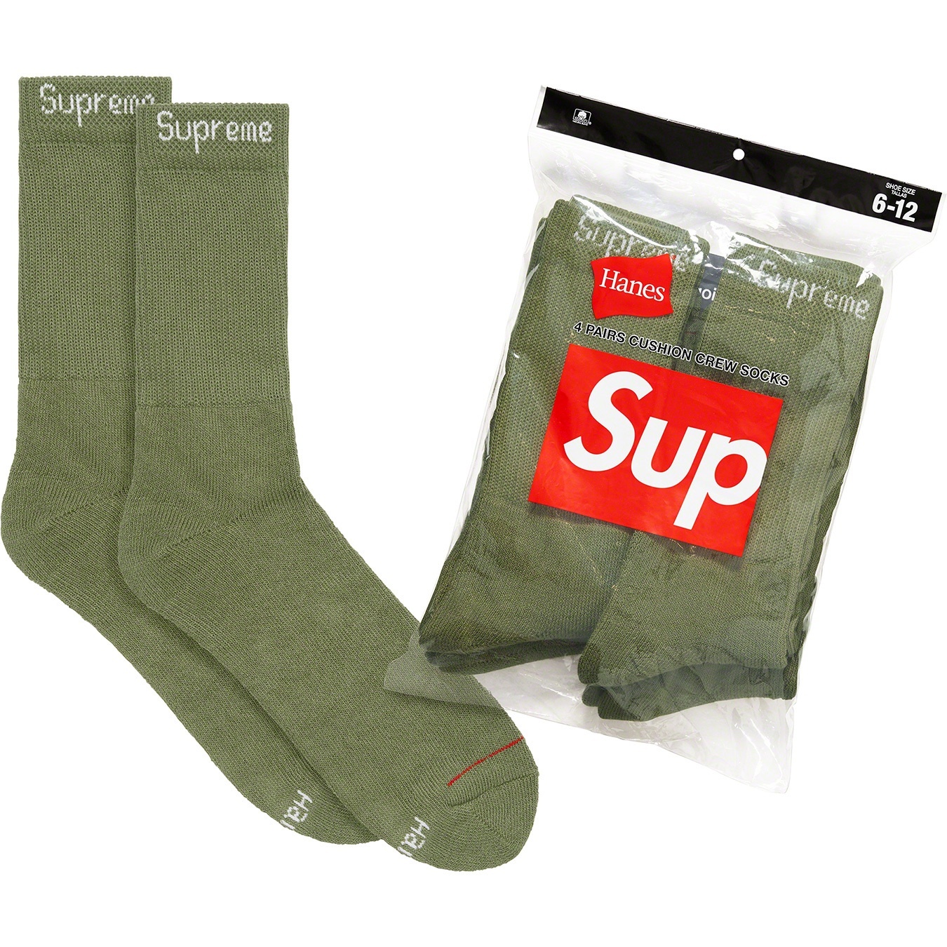Supreme®/Hanes® Crew Socks (4 Pack) view 2
